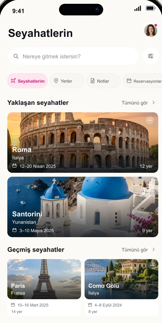 Roma ve Santorini’ye yaklaşan gezilerle Pictoura Seyahatlerin ekranı